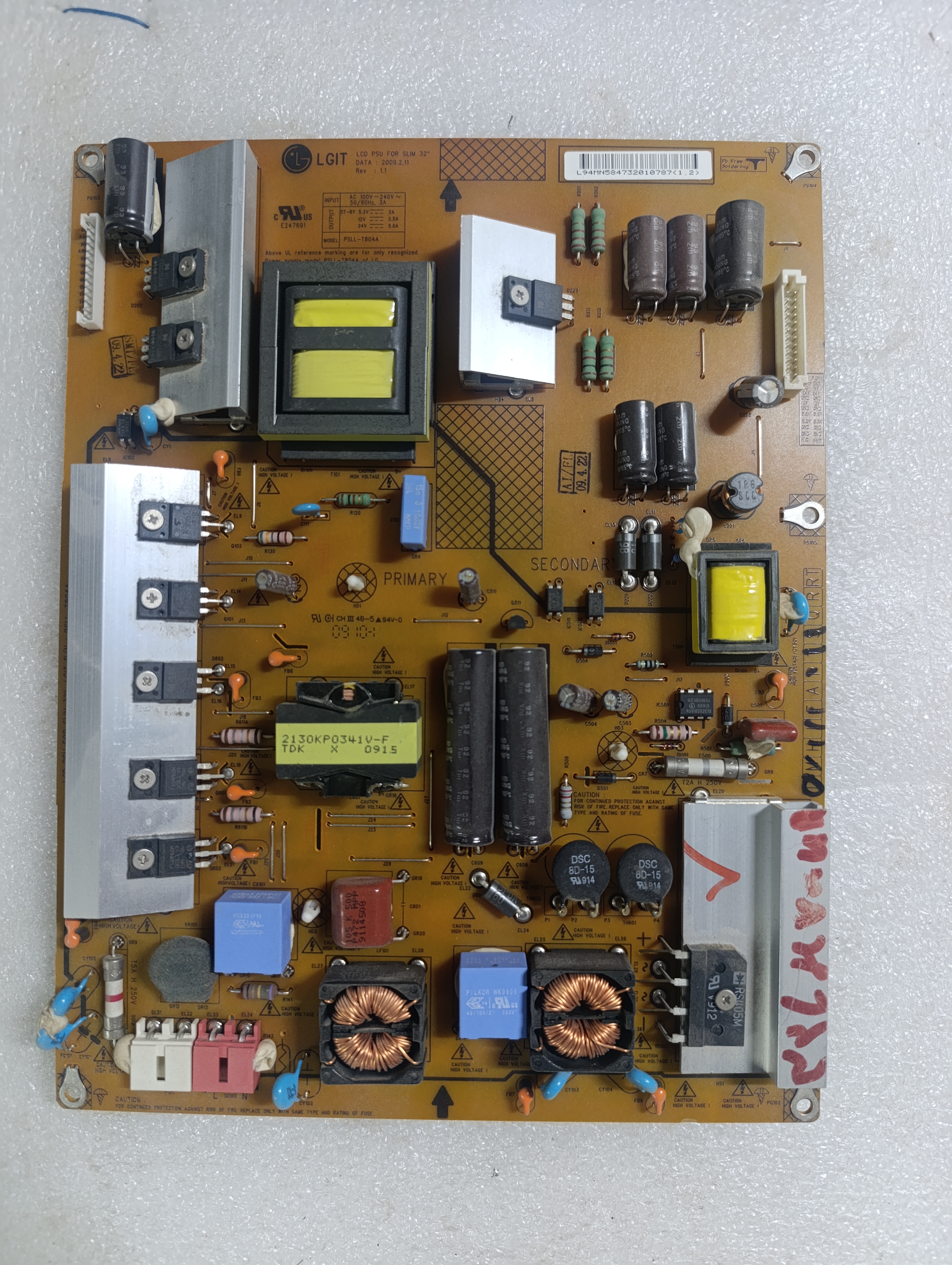 برد پاور،ال جی،32lh700ur,lcd