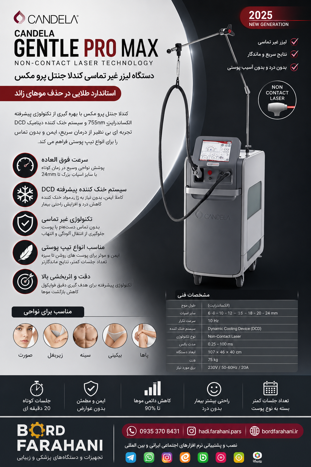 دستگاه لیزر غیر تماسی کندلا جنتل پرو مکس